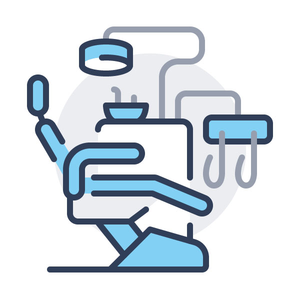 Icons Zahnarzt und Zahnbehandlungen